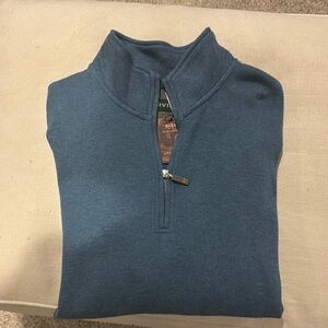 BNWT Orvis Blue Quarter Zip sweater size XL
